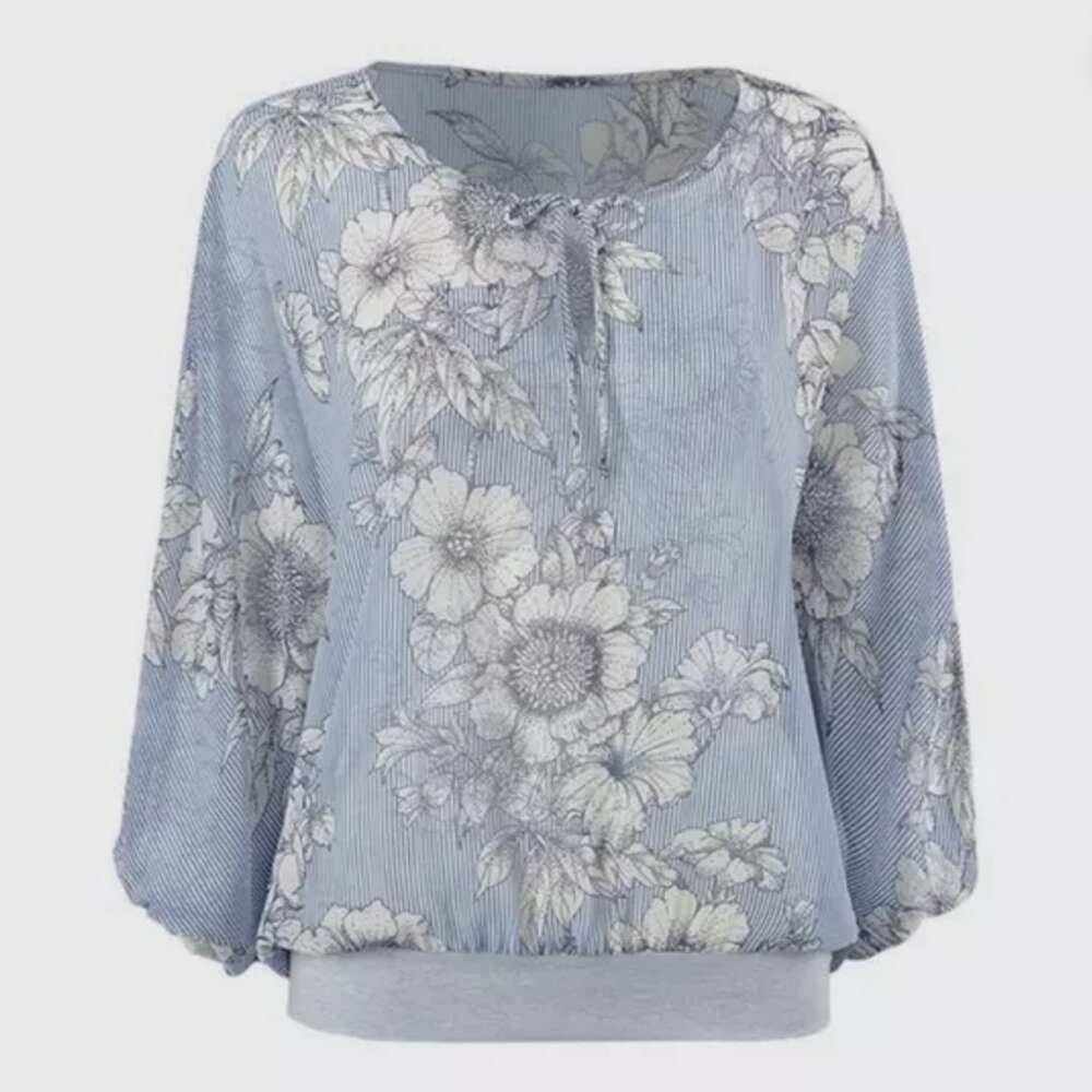 Cabi Sirena Cover Up Floral Top Size M